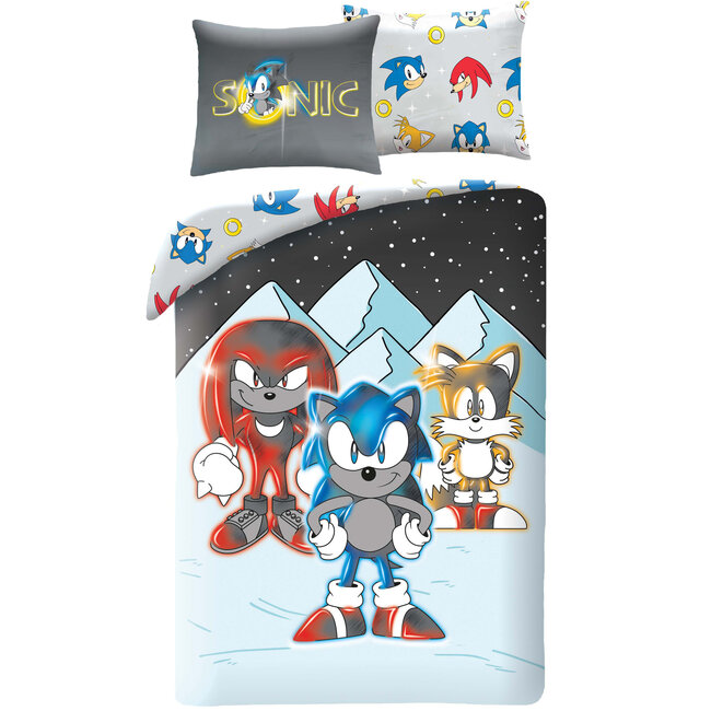 MerchandiseFever Sonic the Hedgehog Dekbedovertrek, Friends - Eenpersoons - 140 x 200 + 70 x 90 cm - Polyester