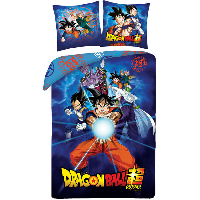 MerchandiseFever Dragon Ball Super Dekbedovertrek, Beerus - Eenpersoons - 140 x 200 + 70 x 90 cm - Polyester