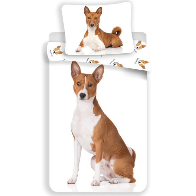 MerchandiseFever Animal Pictures Dekbedovertrek Hond - Wit - Topkwaliteit