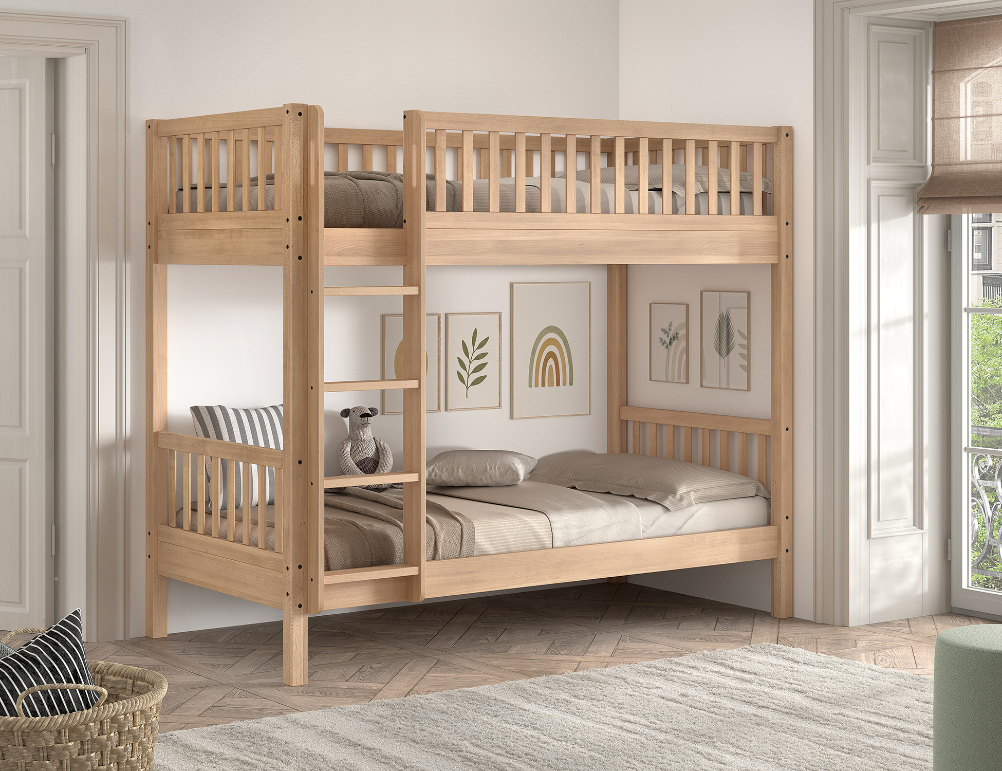 Vipack Houten stapelbed 90x200 cm van beukenhout �  Seda