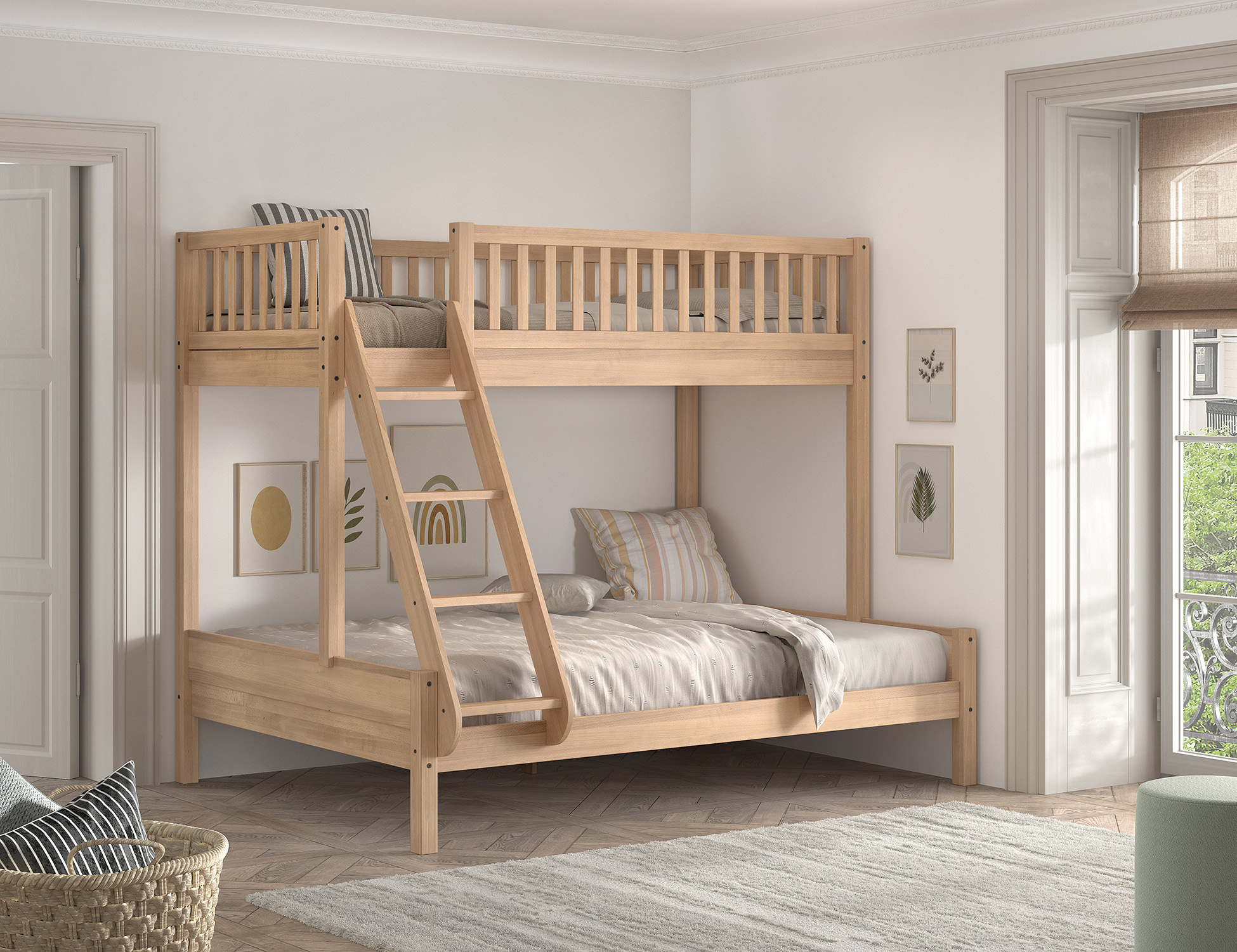 Vipack Seda 3-persoons stapelbed 90/140x200 cm
