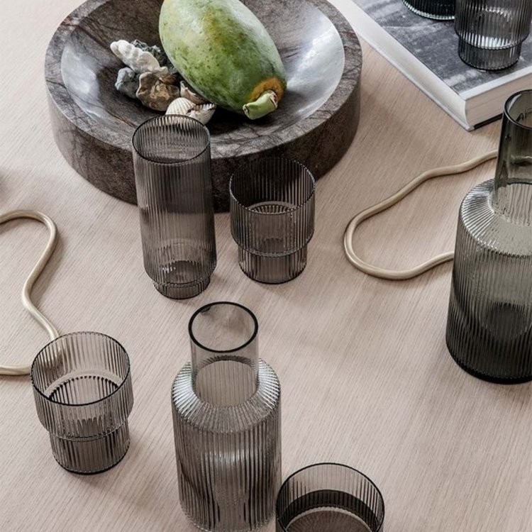 ferm LIVING ferm LIVING carafe  Ripple grey