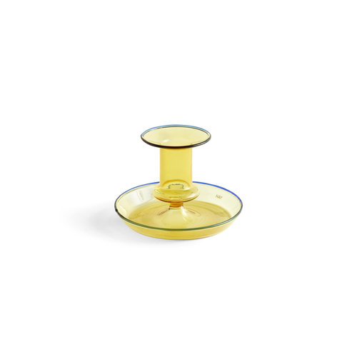 HAY Candleholder Flare low yellow HAY Candleholder Flare low yellow