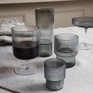 ferm LIVING ferm LIVING set of 4 Ripple glasses grey