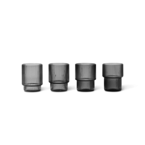 ferm LIVING ferm LIVING set of 4 Ripple glasses grey