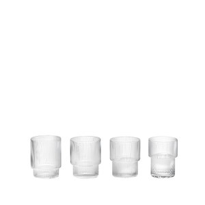 ferm LIVING ferm LIVING set 4 Ripple glasses clear