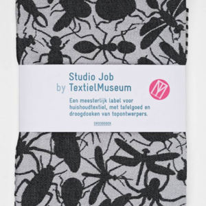 Textielmuseum Studio Job tea towel Insects black