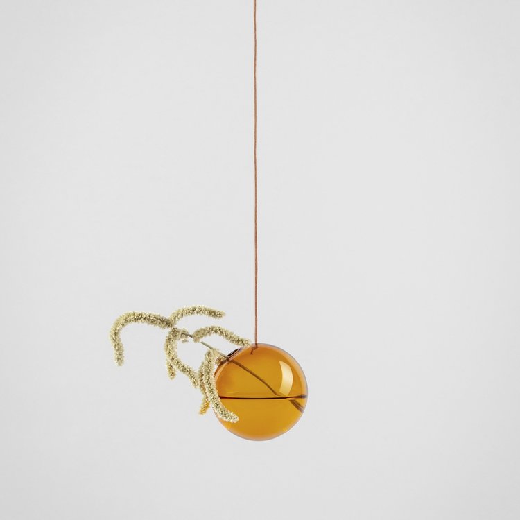 Studio About Vaas Flower Bubble hang klein amber