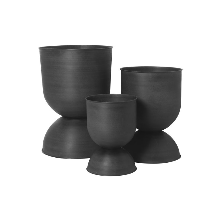 ferm LIVING ferm LIVING hourglass plant pot medium black