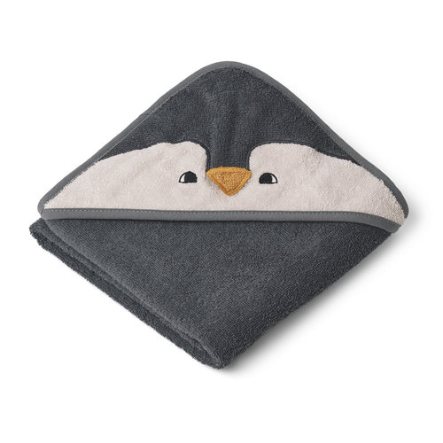 Liewood Augusta badcape Penguin grijs Liewood Augusta badcape Penguin grijs