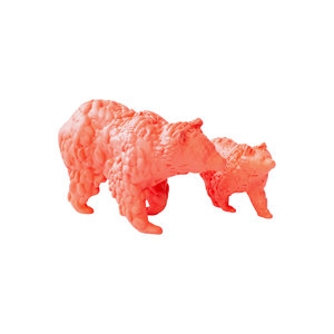 Moustache Moustache statue Orso  small coral