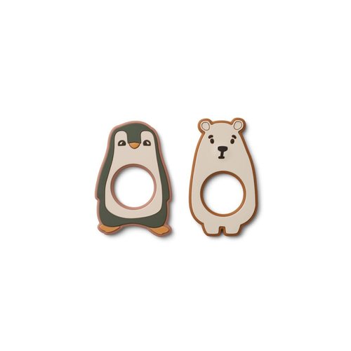 Liewood Bijtring Gili 2-pack groen multi Liewood Bijtring Gili 2-pack groen multi