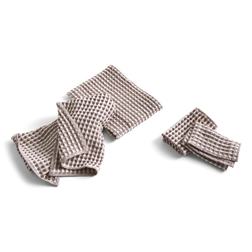 HAY Set of 4 Twist thee- en vaatdoek burgundy HAY Set of 4 Twist thee- en vaatdoek burgundy