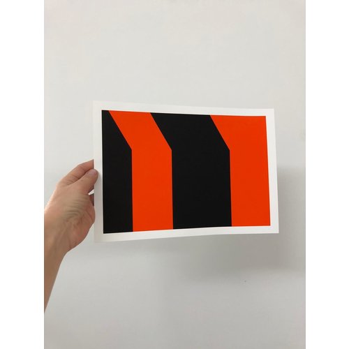 Groen+Akker Zeefdruk rood-zwart 21x30 cm Groen+Akker Zeefdruk rood-zwart 21x30 cm