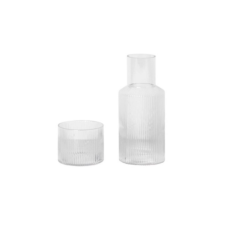 ferm LIVING Set Ripple small carafe + glass