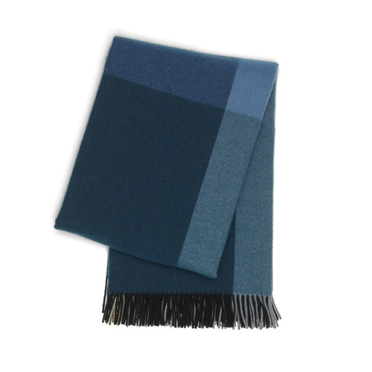 Vitra Vitra deken Colour Block zwart blauw