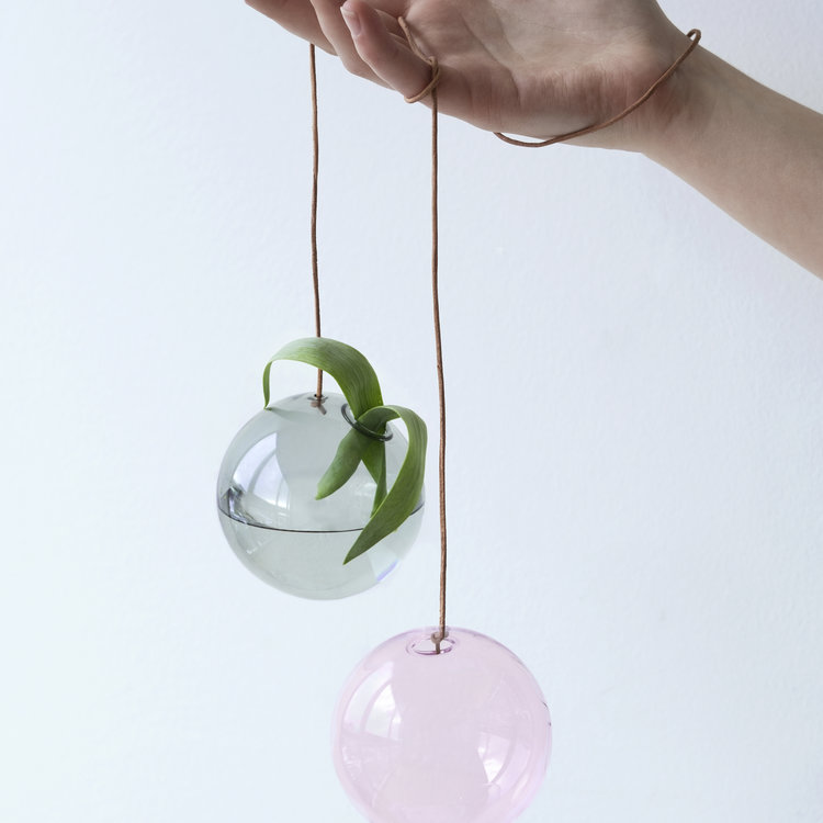 Studio About Vase Flower Bubble hanging small pink