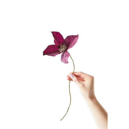 Studio About Papieren bloem Clematis aubergine Studio About Papieren bloem Clematis aubergine