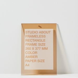 Studio About Studio About frame Frameless A4 amber