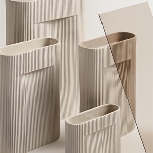 Muuto Muuto vase Ridge beige H35cm