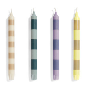 HAY Candle set of  4 Stripe douce