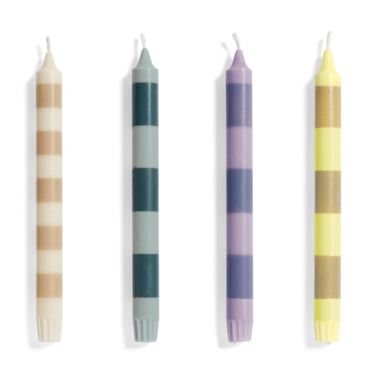 HAY HAY candle set of  4 Stripe douce