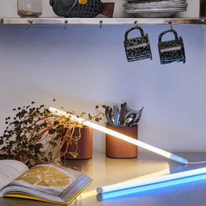 HAY Hay Lamp neon tube slim 50 cm blue