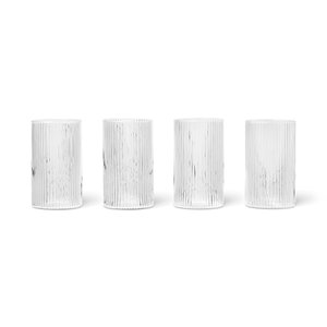 ferm LIVING Set 4 Ripple verrines helder