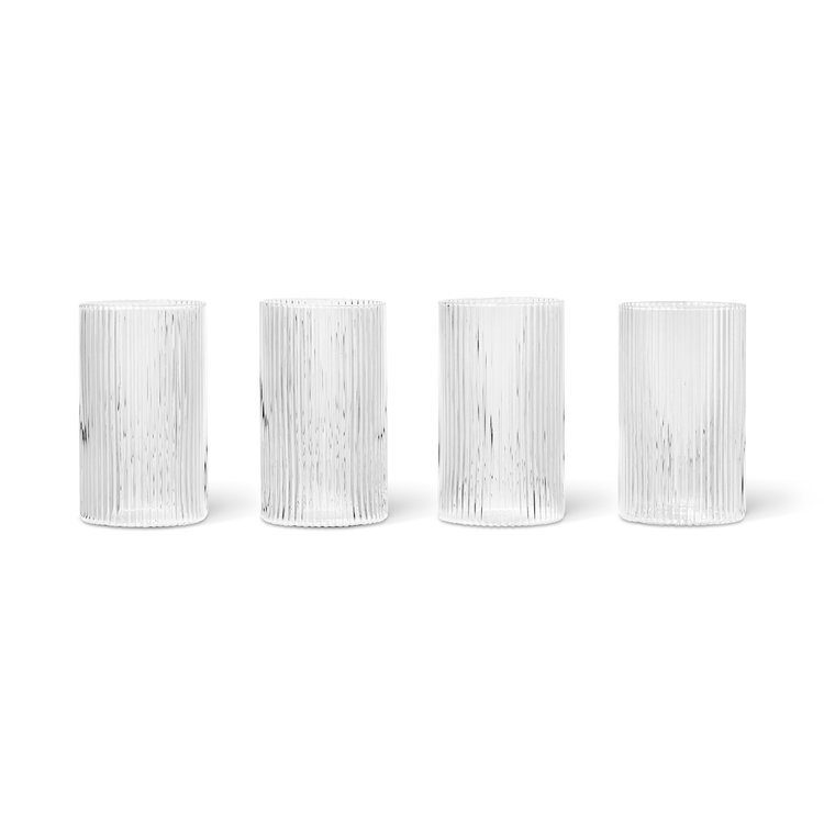 ferm LIVING ferm LIVING set 4 Ripple verrines helder