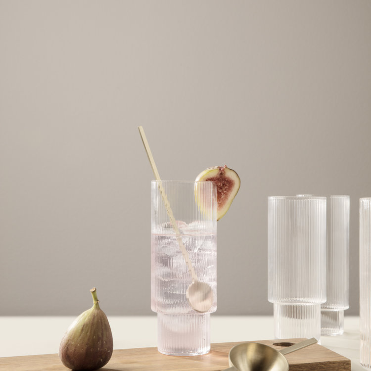 ferm LIVING ferm LIVING set of 4 Ripple long drink glasses