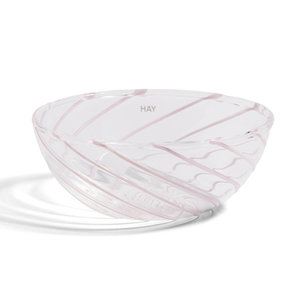 HAY Set of 2 Spin bowl clear pink