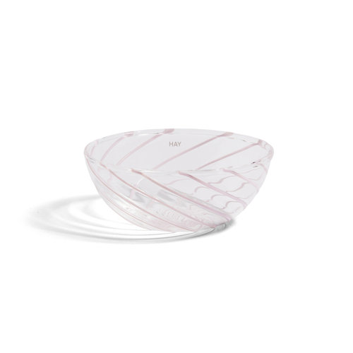 HAY Set of 2 Spin bowl clear pink