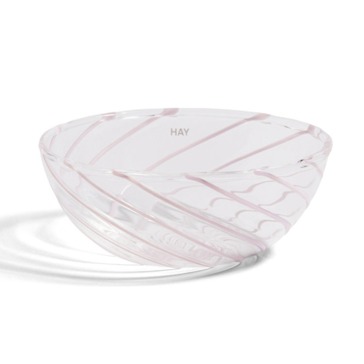 HAY HAY set of 2 Spin bowl clear pink