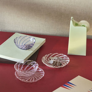 HAY HAY set of 2 Spin bowl clear pink