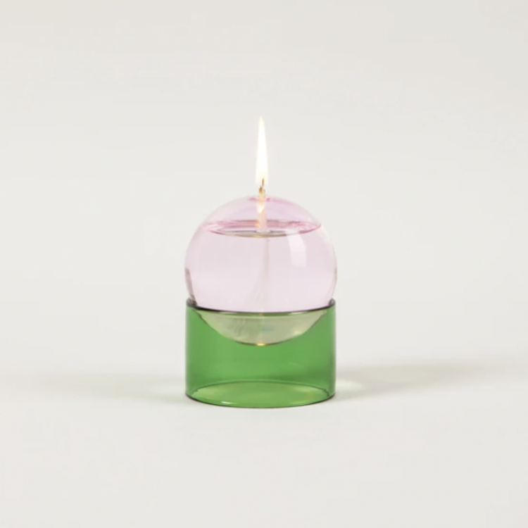 Studio About Studio About oil lamp Oil Bubble laag roze-groen