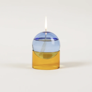 Studio About Studio About olielamp Oil Bubble laag blauw-geel