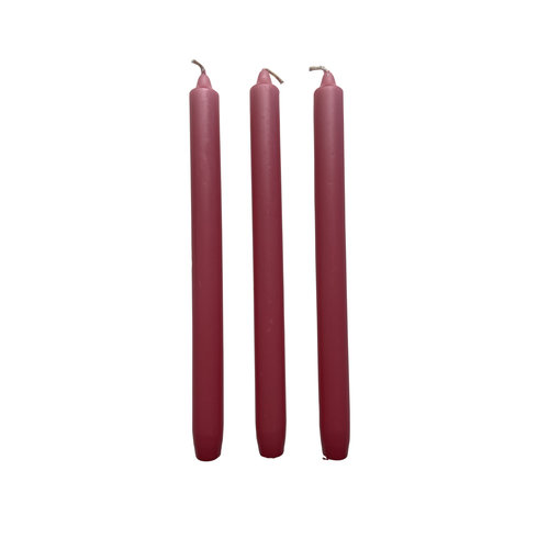 Groen+Akker Set of  3 candles fuchsia