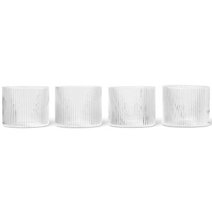 ferm LIVING ferm LIVING Ripple Low Glasses Set of 4