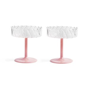 &k amsterdam Set of 2 glasses Twirl pink