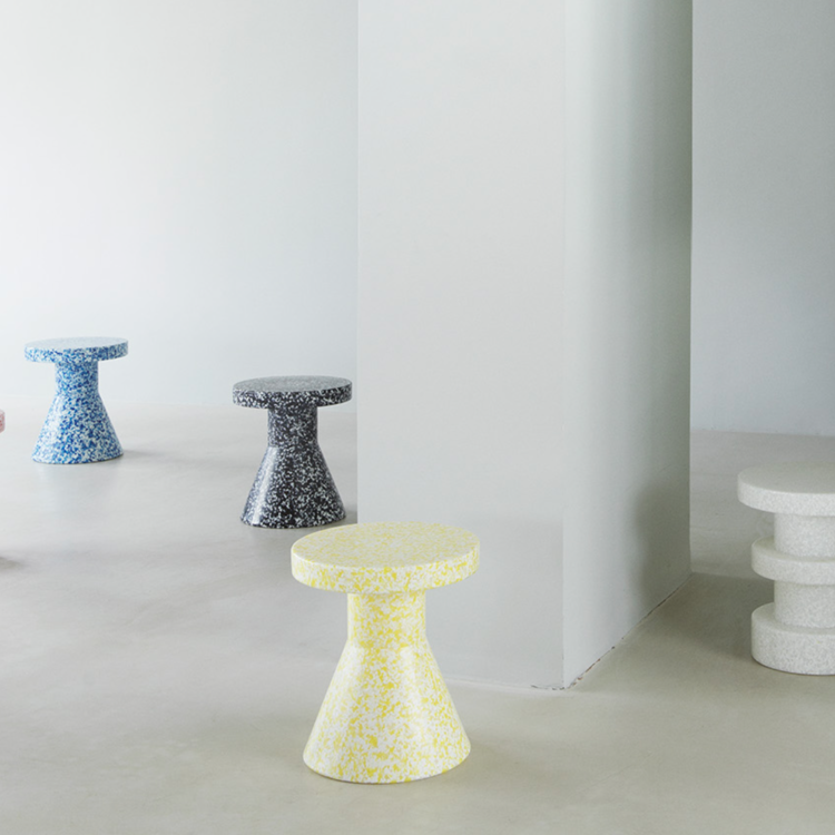 Normann Copenhagen Bit Stool cone yellow