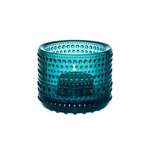 Iittala Kastehelmi tealight candleholder seablue