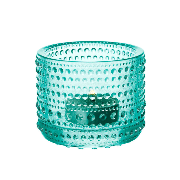 Iittala Kastehelmi tealight candleholder watergreen