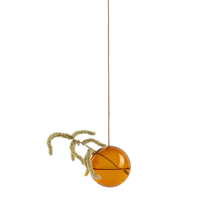 Studio About Vase Flower Bubble hanging small amber