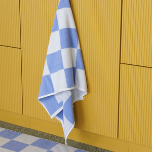 HAY HAY Check bath towel sky blue