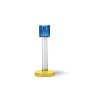 Buro Berger Candleholder Bole L blue-yellow