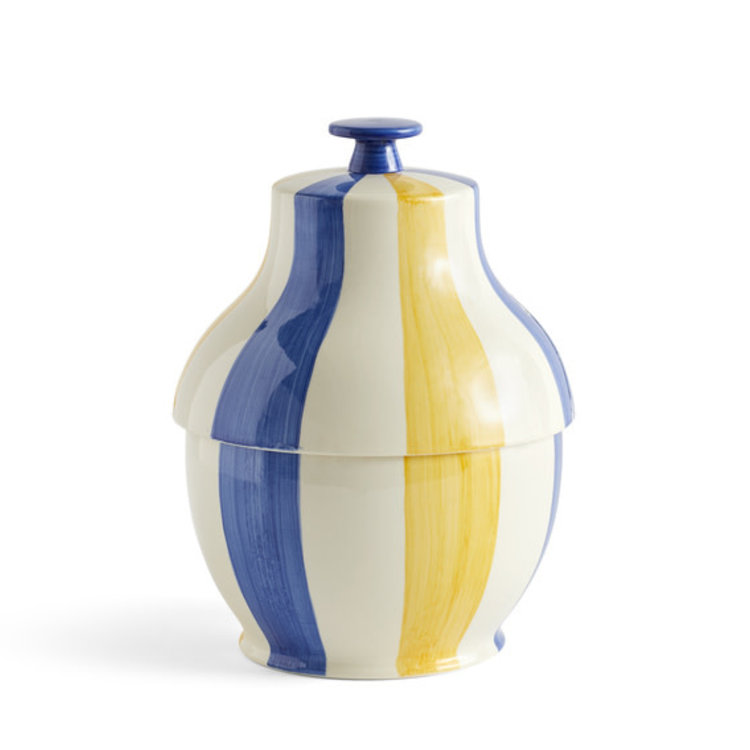 HAY HAY Sobremesa Stripe Cookie Jar blue yellow