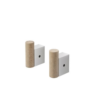 Muuto Muuto set 2 kapstokhaken Attach eik-aluminium