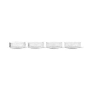 ferm LIVING Set 4 Ripple bowl helder