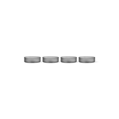 ferm LIVING Set 4 Ripple bowl grijs