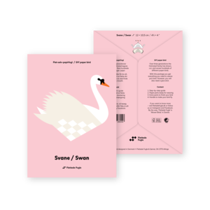 Flettede Fugle Paper bird ornament Swan
